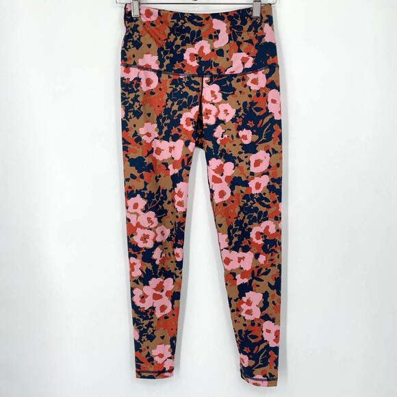 Prana Kimble 7/8 Leggings Small Nordic Pink Wildflower Floral Print - Picture 1 of 7